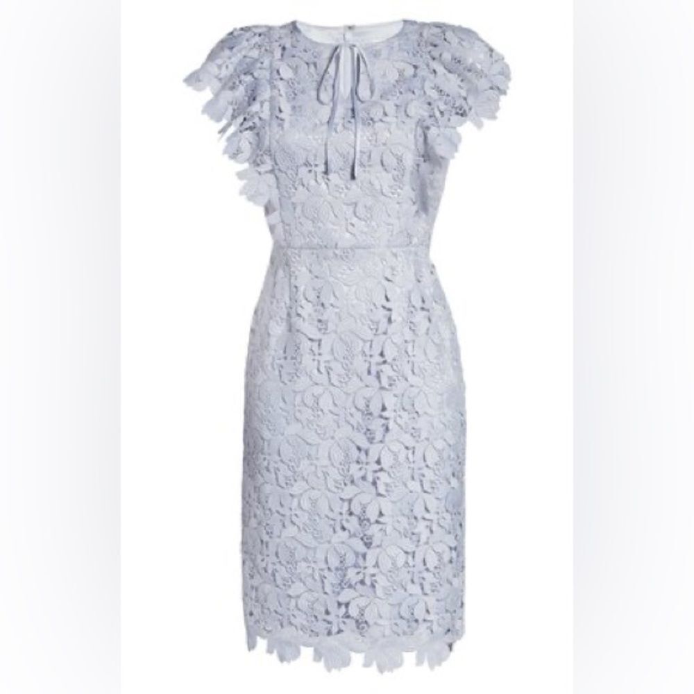 Rachel Parcell Floral Lace Sheath Dress Powder Blue Small